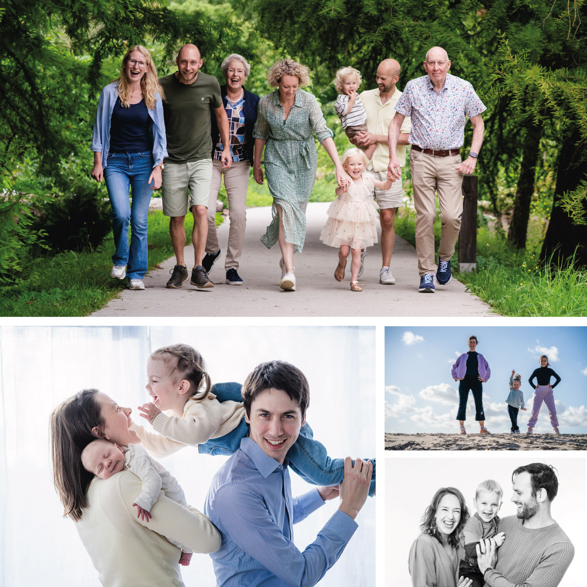 gezinsfotografie in studio en buiten